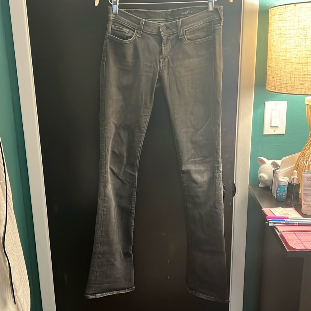 7 for all mankind Rocker mid rise bootcut grey jeans size 29